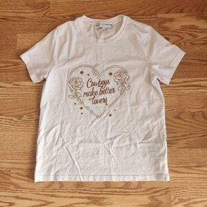 EUC Rue de Seine Cowboys Make Better Lovers Graphic T-Shirt Size Medium